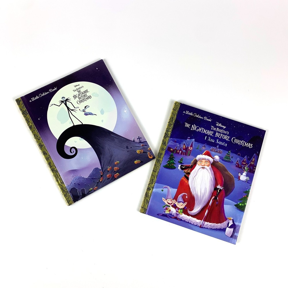 Little Golden Book Disney Tim Burtons Nightmare Before‎ Christmas  & I Am Santa